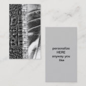 アニマルプリントの金属ラインストーンの名刺 名刺 (正面/裏面)