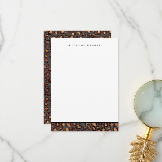 アニマルプリントひな形ノートカード サンキューカード (正面/裏面インサイチュ)