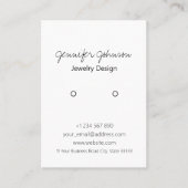 アニマルプリントイヤリングホルダー表示カード 名刺 (正面)