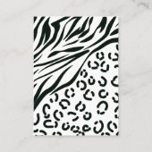 アニマルプリントイヤリングホルダー表示カード 名刺 (裏面)