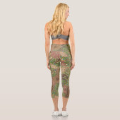 アニマルプリントウォームサンゴ金ゴールドファンタジーペイズリー カプリレギンス (裏面)