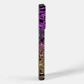 アニマルプリントオンパープル&金ゴールドグリッター Case-Mate iPhoneケース (裏面 / 右)