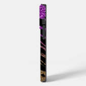 アニマルプリントオンパープル&金ゴールドグリッター Case-Mate iPhoneケース (裏面 / 左)