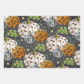 アニマルプリントオータムカボチャ ラッピングペーパーシート (正面3)