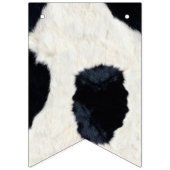 アニマルプリントカウブラック誕生日バンティングバナー バンティングフラッグ (第1の旗)