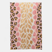 アニマルプリントカラフルアートキッチンタオル キッチンタオル (縦)