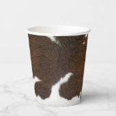 アニマルプリントキャトルスタンピードブラウン誕生日 紙コップ (裏面)