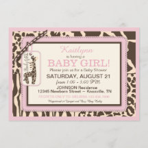 アニマルプリントキリンとツツジャンパーベビーシャワー