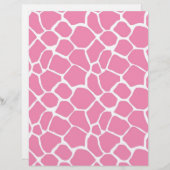 アニマルプリントキリンプリントスクラップブック紙ピンク (正面/裏面)