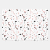 アニマルプリントキリンleopardの皮膚プリントパターン ラッピングペーパーシート (正面)