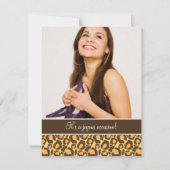 アニマルプリントキンセアニェラパーティの招待状 招待状 (正面)