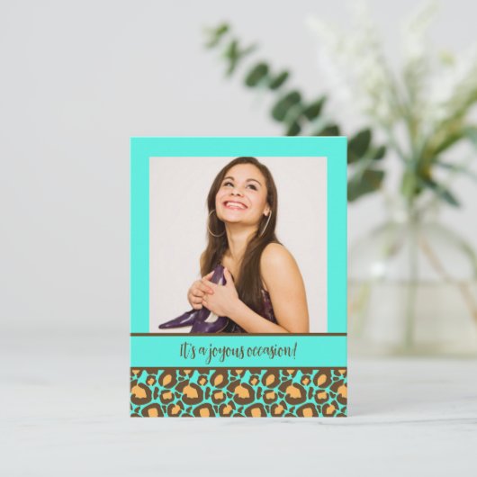 アニマルプリントキンセアニェラパーティの招待状 招待状 (スタンド正面)