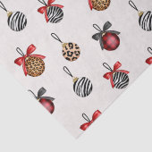 アニマルプリントクリスマスオーナメントパターンデザインWr 薄葉紙 (詳細)