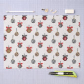 アニマルプリントクリスマスオーナメントパターンデザインWr 薄葉紙 (クラフト)