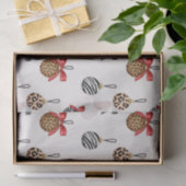 アニマルプリントクリスマスオーナメントパターンデザインWr 薄葉紙 (ギフト)