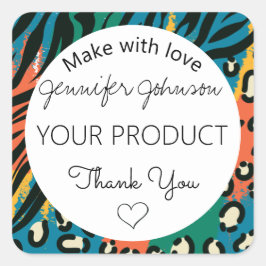 アニマルプリントコロフ スクエアシール