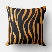 アニマルプリントゴールデンアンドブラック装飾用クッション クッション (正面)