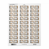 アニマルプリントサファリをテーマにした誕生日差出人住所 ラベル (フルシート)