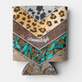 アニマルプリントサブリメーションミックス モノグラム 缶クーラー (正面)