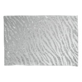 アニマルプリントシルバーグリッターグラムピラローケース 枕カバー (正面)