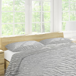 アニマルプリントシルバーグリッターグラムピラローケース 枕カバー