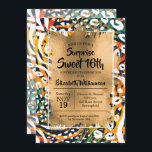 アニマルプリントスウィート16番目の誕生日招待状<br><div class="desc">シックなカラフルのワイルドアニマルプリントパターンは、金ゴールドフォイルフェイクとシックなレタリングにあなたの誕生日パーティーの詳細を重ね素晴らしる任意の年齢の誕生日。COORDINATINGアイテムは私たちの店で利用可能。</div>