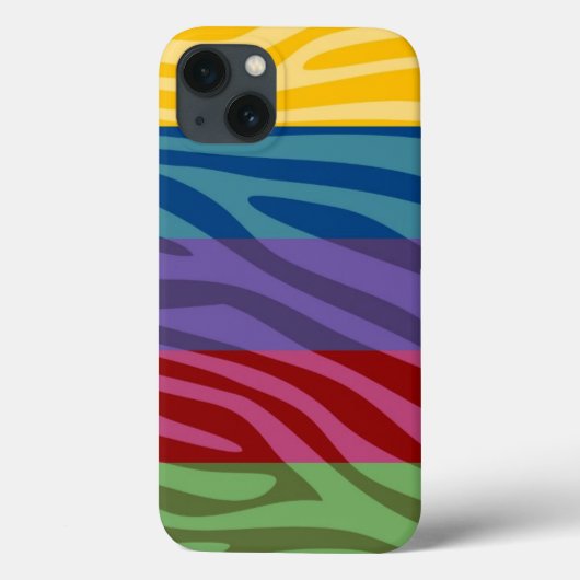 アニマルプリントスキンゼブラレトロパタカラフルーン Case-Mate iPhoneケース (裏面)