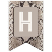 アニマルプリントスネークトープ誕生日 バンティングフラッグ (第2の旗)