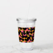 アニマルプリントスパークルモノグラムのの名前 アクリルタンブラー (裏面)