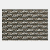 アニマルプリントゼブララッピング紙フラットシート3 ラッピングペーパーシート (正面3)