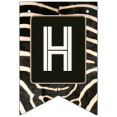 アニマルプリントゼブラ誕生日バンティンバナー バンティングフラッグ (第2の旗)