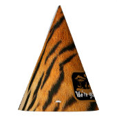 アニマルプリントタイガーバースデーパーティーハット パーティーハット (左)