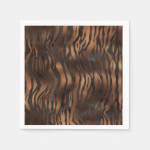 アニマルプリントタイガーブロンズブラックシックかわいらしグラム