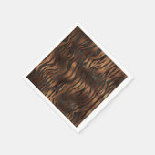 アニマルプリントタイガーブロンズブラックシックかわいらしグラム スタンダードカクテルナプキン (角)