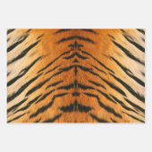 アニマルプリントタイガー誕生日ラップ紙シート3セット ラッピングペーパーシート (正面)