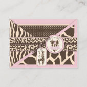 アニマルプリントトゥットクロセスラインおむつラッフルチケット エンクロージャーカード (裏面)