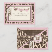 アニマルプリントトゥットクロセスラインおむつラッフルチケット エンクロージャーカード (正面/裏面)