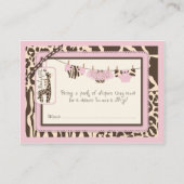 アニマルプリントトゥットクロセスラインおむつラッフルチケット エンクロージャーカード (正面)