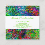 アニマルプリントトリップ(幻覚体験)のようなスクエア名刺 スクエア名刺 (裏面)