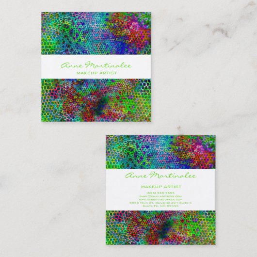 アニマルプリントトリップ（幻覚体験）のようなスクエア名刺 スクエア名刺 (正面/裏面)