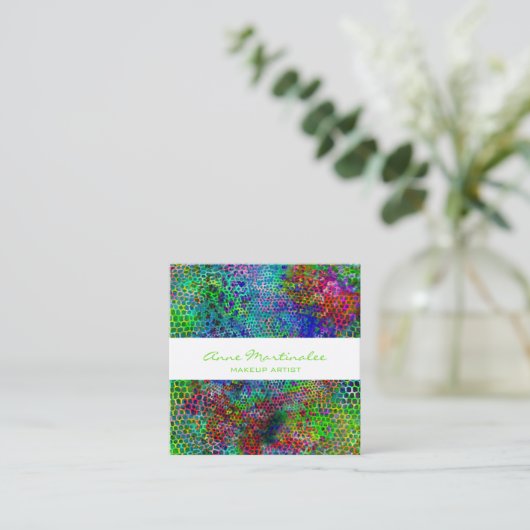 アニマルプリントトリップ（幻覚体験）のようなスクエア名刺 スクエア名刺 (スタンド正面)