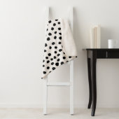 アニマルプリントドットブラックアンドホワイトダルマシアン シェルパブランケット (インサイチュ)