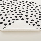 アニマルプリントドットブラックアンドホワイトダルマシアン シェルパブランケット (3/4)