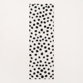 アニマルプリントドットブラックアンドホワイトダルマシアン ヨガマット (正面)