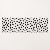 アニマルプリントドットブラックアンドホワイトダルマシアン ヨガマット (正面(横))