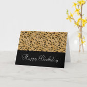 アニマルプリントハッピーバースデーカード（カスタマイズ可能） カード (黄色い花)