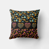 アニマルプリントハートパターン クッション (裏面)