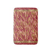 アニマルプリントバーエレガントグンディ金ゴールドシックラグジュアリー バスマット (正面縦)