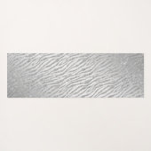 アニマルプリントパーソナライズされたシルバーグリッターグラム ヨガマット (裏面(横))