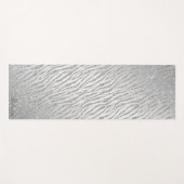 アニマルプリントパーソナライズされたシルバーグリッターグラム ヨガマット (正面(横))